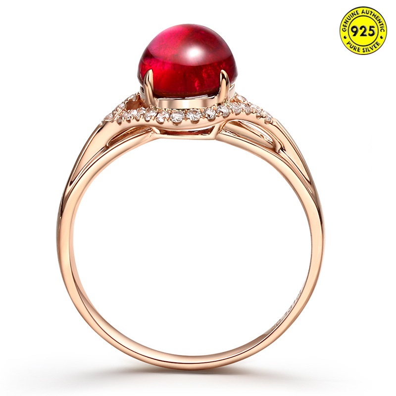 Cincin Berlian Ruby Warna Merah Untuk Pasangan