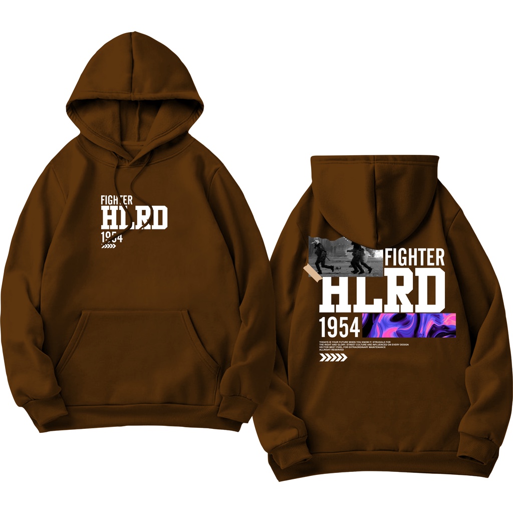 Sweater Hoodie HLRD Sablon DTF Fleece Cotton II Holyrider Jumper Hoodie Fighter 1954 II M-XXL (Pria &amp; Wanita) Free stiker&amp;Gantungan Kunci