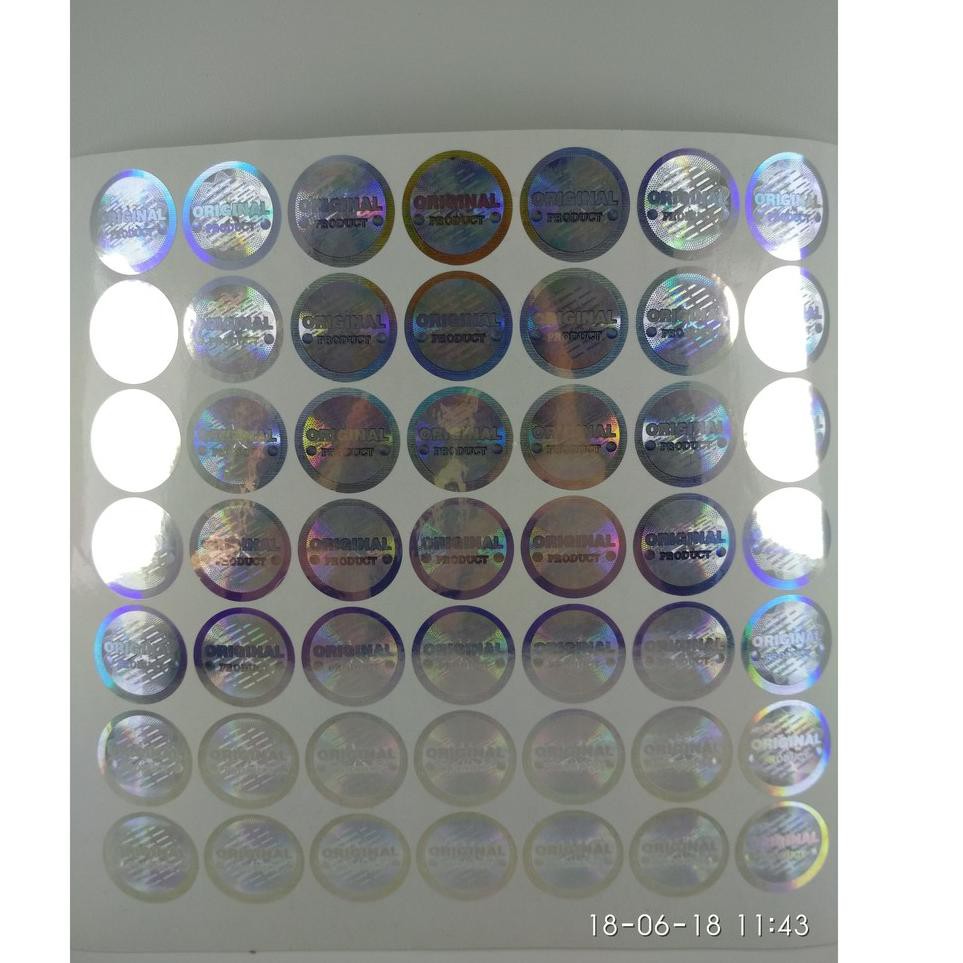 

HITZ 2021 Stiker Hologram Original Mutiara Silver