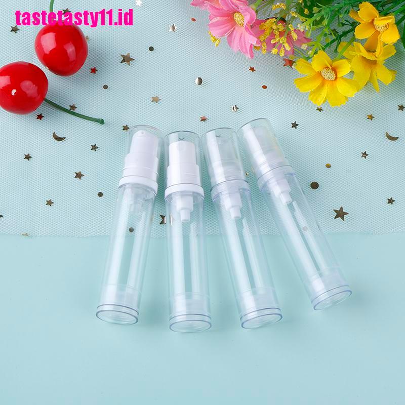 2pcs Botol Pompa Vakum Kosong Isi Ulang Bahan Plastik Ukuran 5 / 10 / 15ml