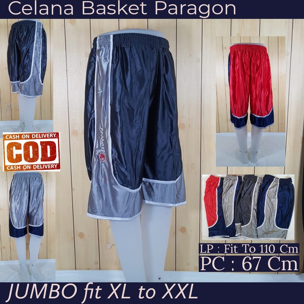 Celana  Basket Jumbo Bahan Paragon / Celana Pendek / Celana Olahraga / Celana Sanrtai