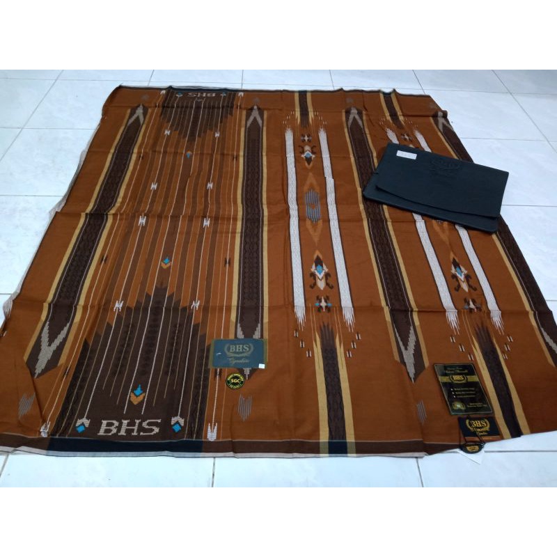 Sarung BHS SGC ORIGINAL Songket Timbul Jahitan tengah Bahan Mesres sutra Terbaik