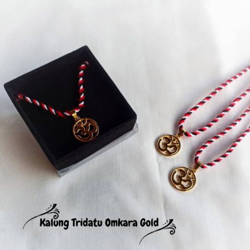 Kalung tridatu Bali Omkara gold