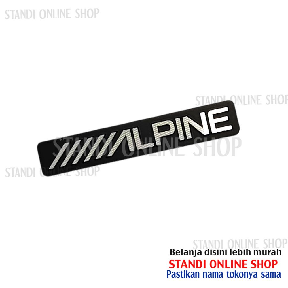 Emblem Aluminium Sticker Decals 3D Logo Alpine Audio Speaker