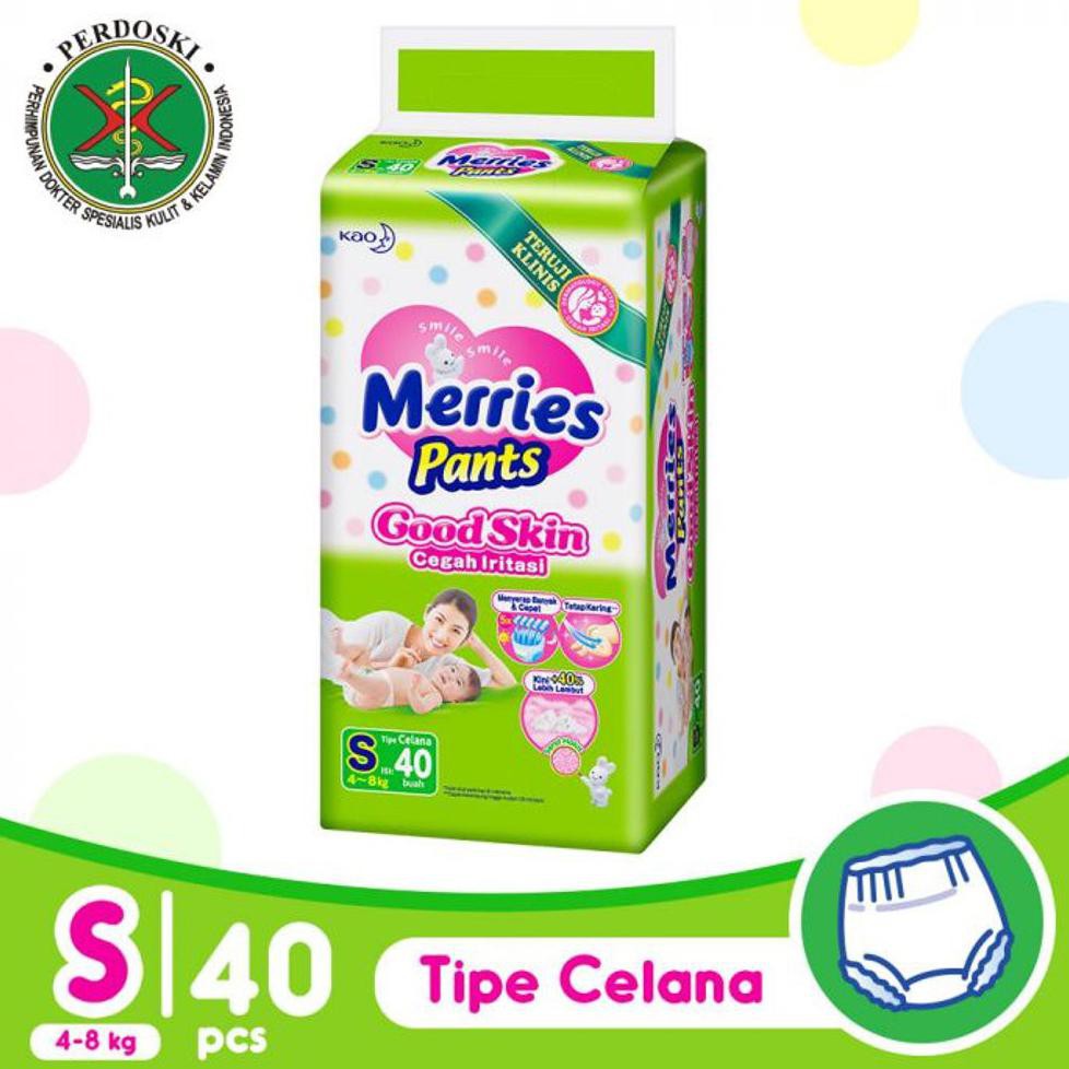 Merries Pants Good Skin Celana Popok Ukuran S 40