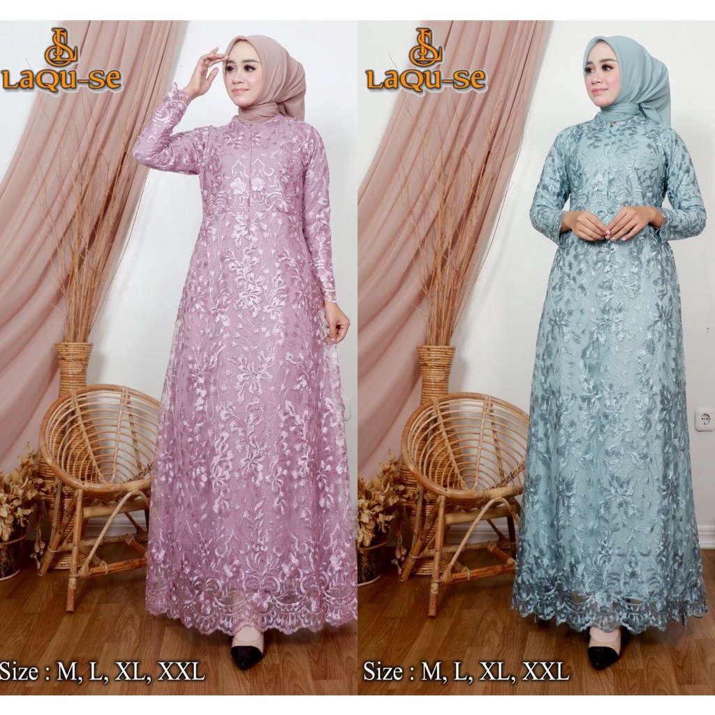 Gamis Dress Kebaya Wanita Remaja Untuk Pesta Kondangan Kekinian Termurah By Laquse_kebaya2