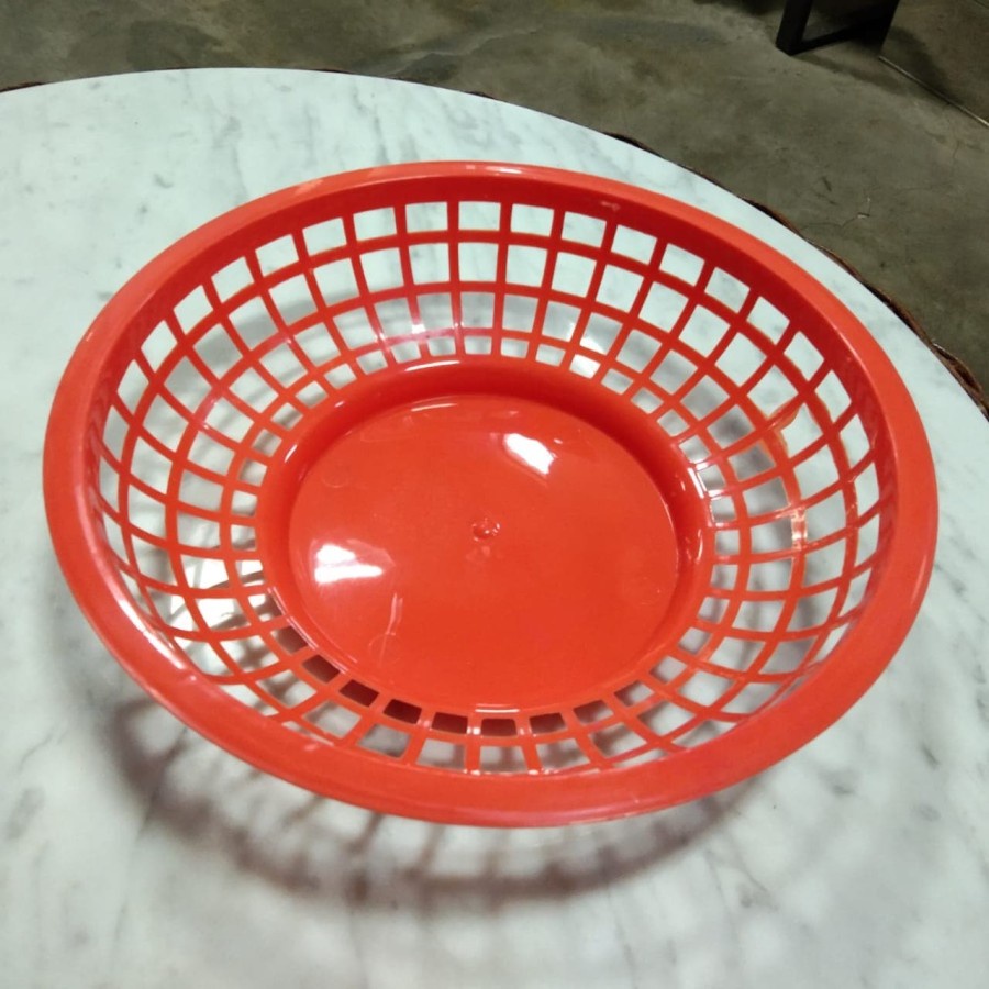 Keranjang Buah bulat plastik