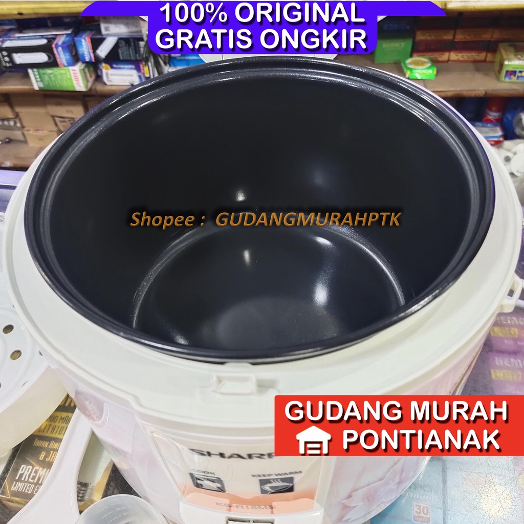 Rice Cooker Sharp KS-R18MS KSR18MS (MOTIF SAKURA) Penanak Nasi Kapasitas 1.8 Liter magicom penghangat dan penanak