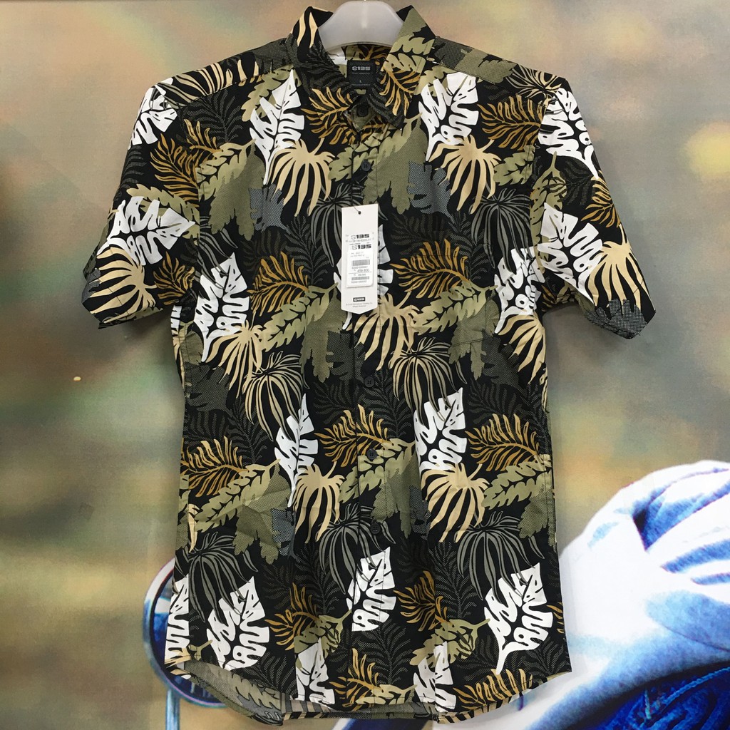 S135 / Kemeja Printing Pria Lengan Pendek