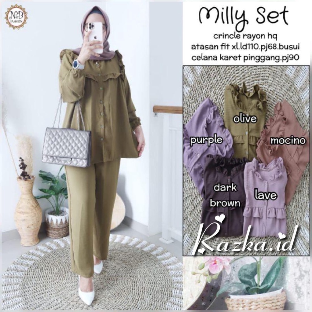 MILLY SET RAYON CRINCLE STELAN KEKINIAN BEST SELLER