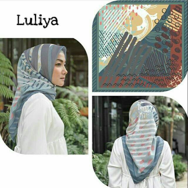 [REJECT DEFECT SALE] Voal Printed Scarf LULIYA / Kerudung Jilbab Hijab Printing Segiempat Voal Motif