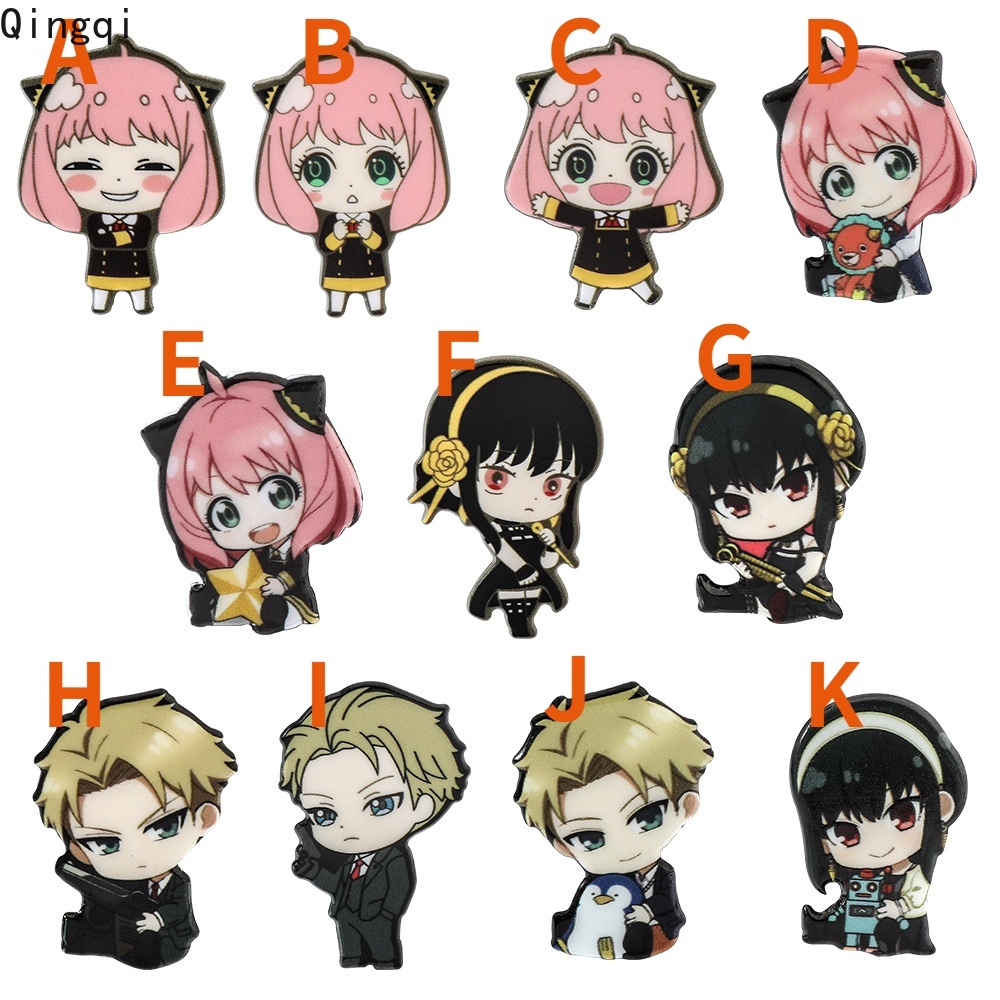 Bros Pin Desain Kartun Anime Spy X Family Cospaly Loid Anya Yor Bahan Akrilik Untuk Hadiah