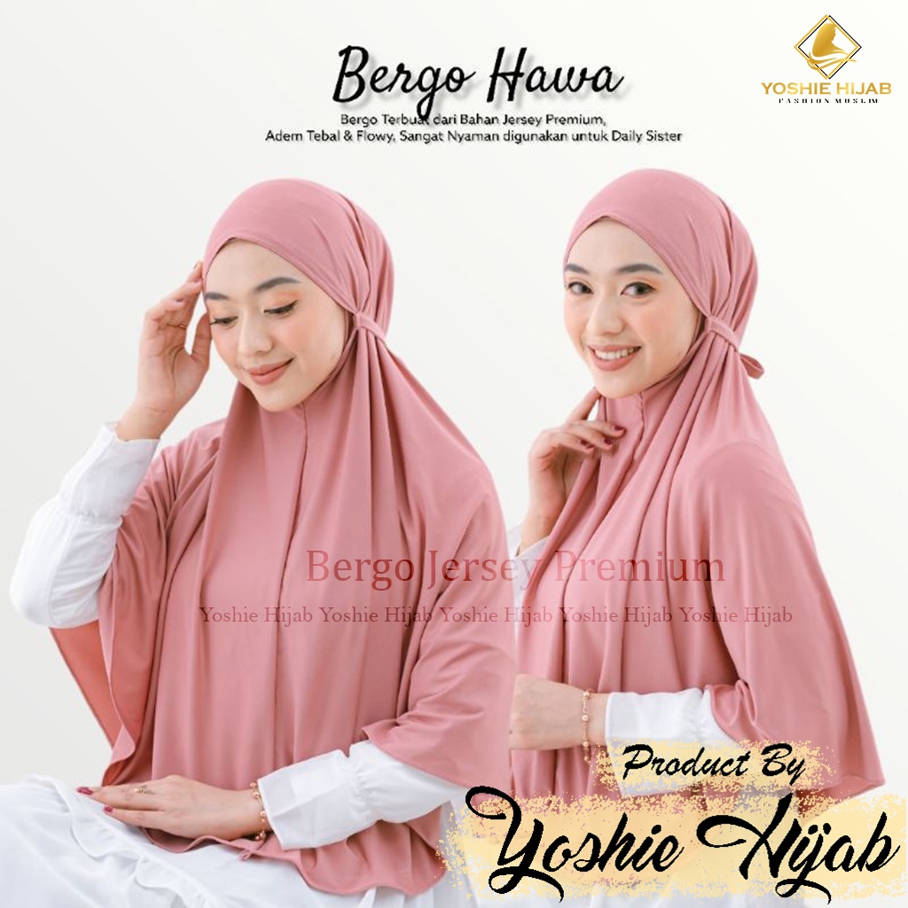 Kerudung Bergo Maryam Jersey Tali Jilbab Instan Jersey Jumbo Premium