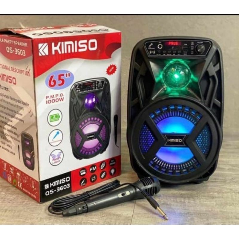 Speaker Bluetooth KIMISO QS-3602/QS-3603 SERIES 6.5 Inchi Free Mic