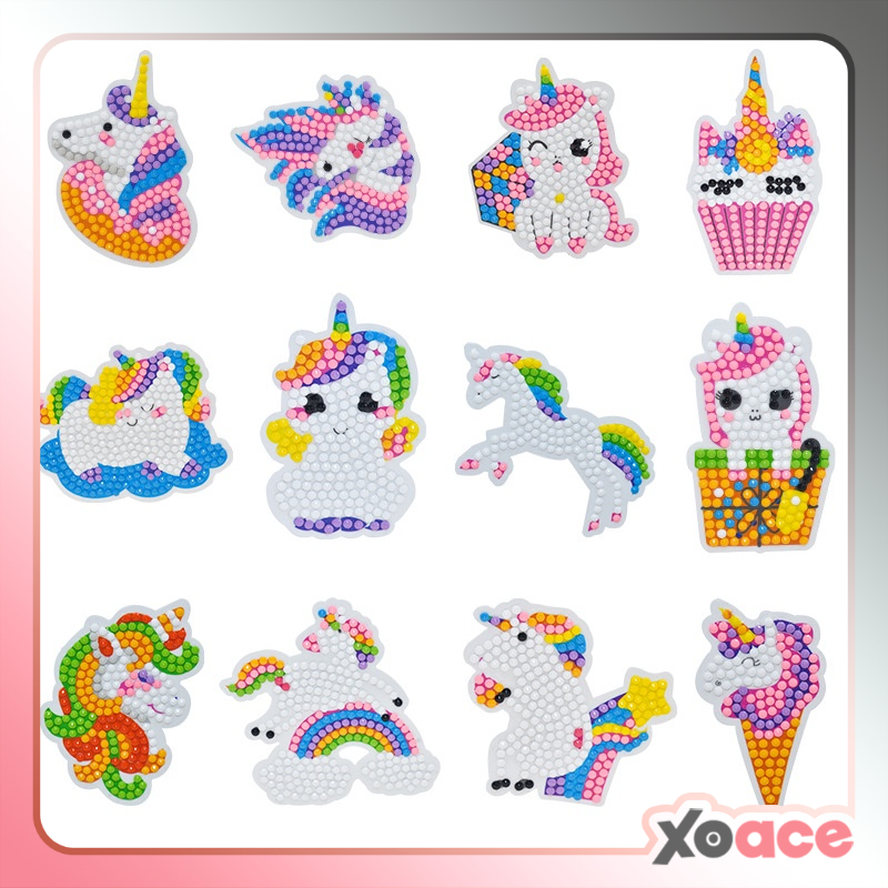 DIY 5D Diamond Painting Sticker Unicorn Series Stiker Set