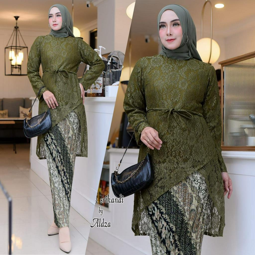 Tunik kebaya brukat srikandi | Kebaya modern | Baju outfit pesta pernikahan kondangan wisuda dan kondangan