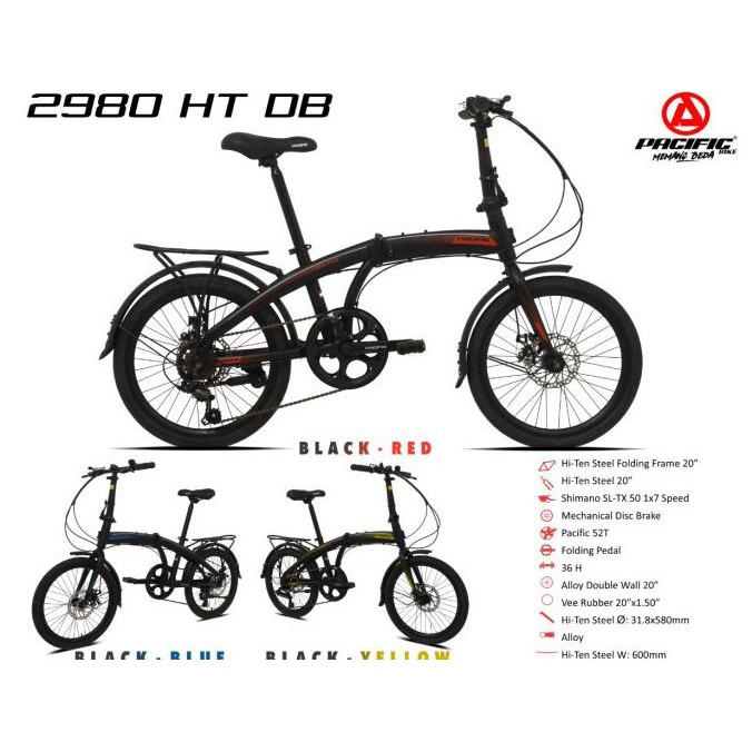 Sepeda Lipat 20 Pacific 2980 Discbrake