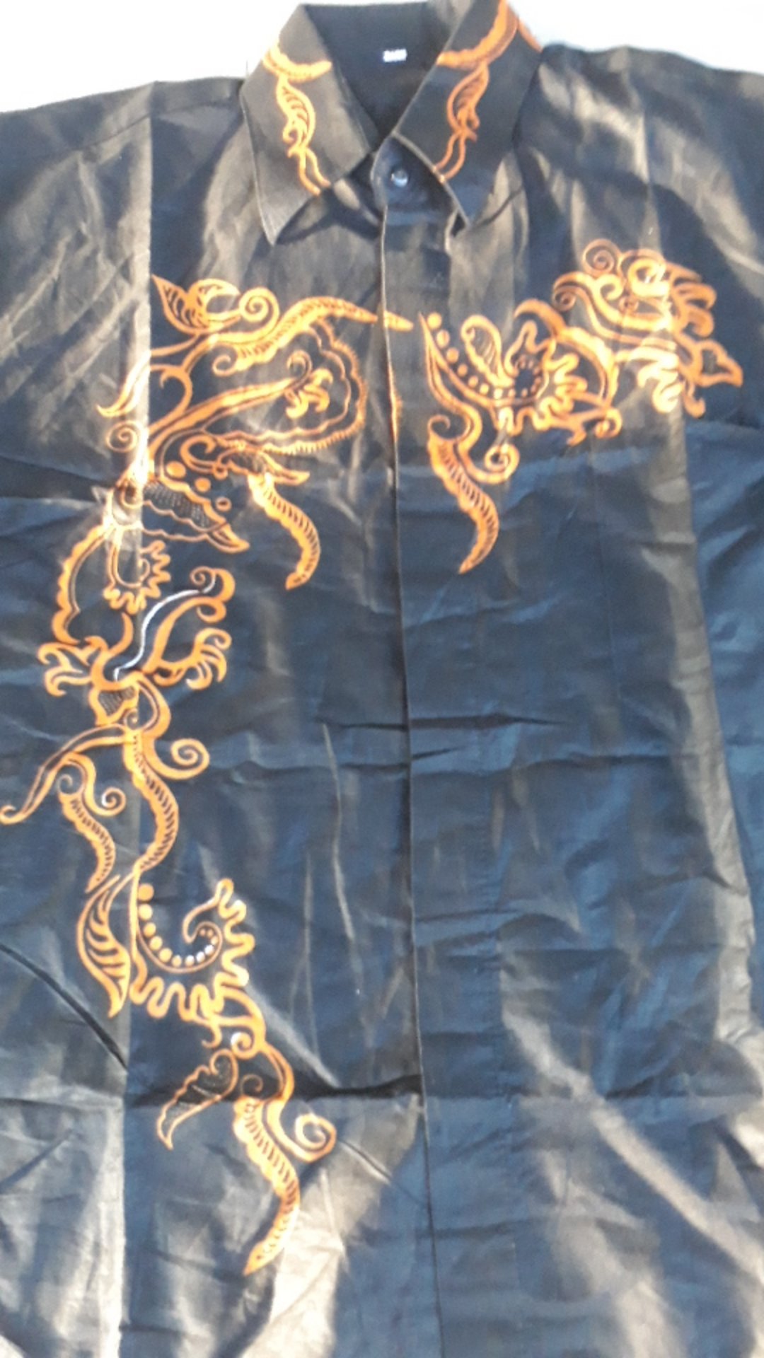 Baju Batik Ukiran Kuning.kemeja Asli Fashion