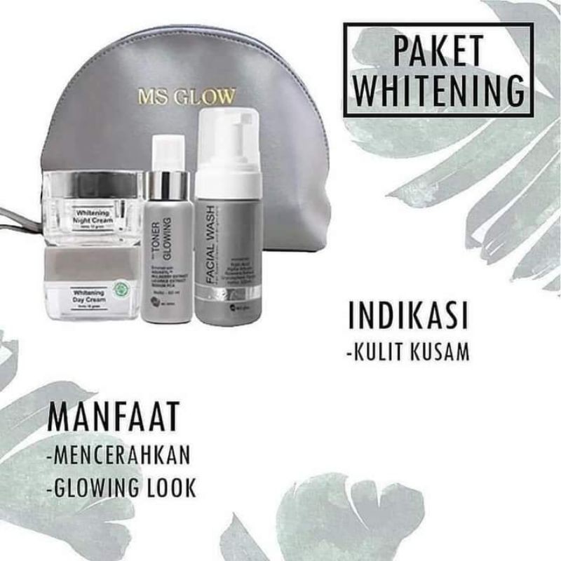 Ms Glow Skincare Paket Whitening Mencerahkan Wajah Yang Kusam