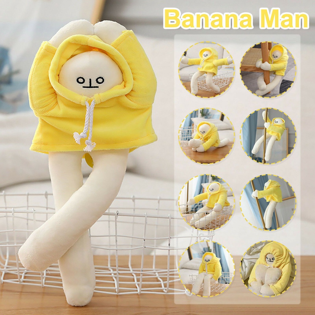 65cm Banana Man Stuffed Toy Doll  Reliever Anime Plushie Stuff Pillow Stress Reliever Toys