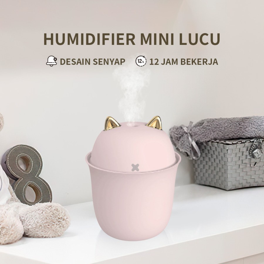 MINISO Bentuk Anak Kucing Elk Pelembab Udara Rumah Tangga Humidifier