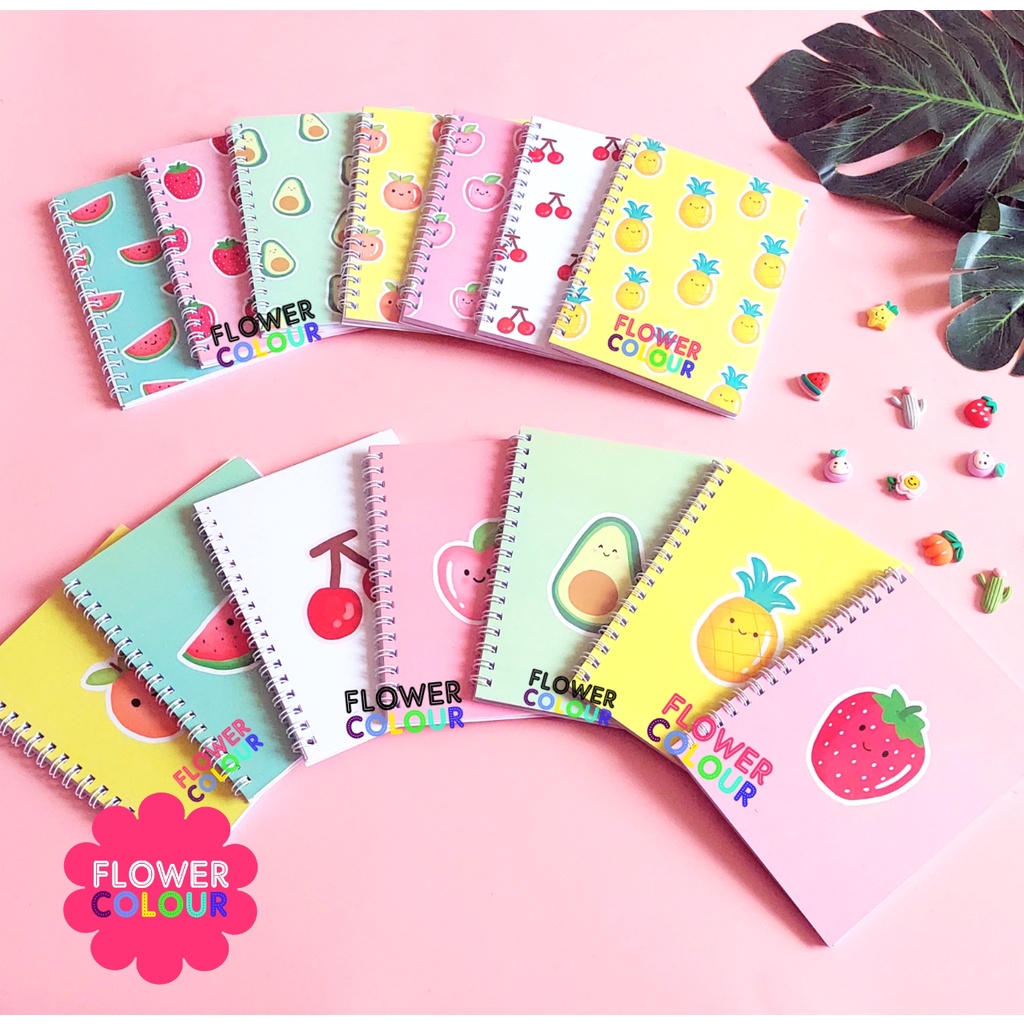 

Buku Tulis Notebook Aesthetic / Buku Notes / Notebook Avocado Strawberry