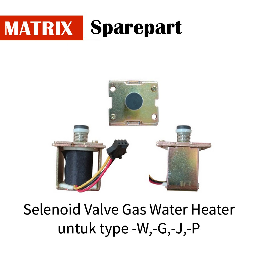 Sparepart selenoid untuk gas water heater Matrix