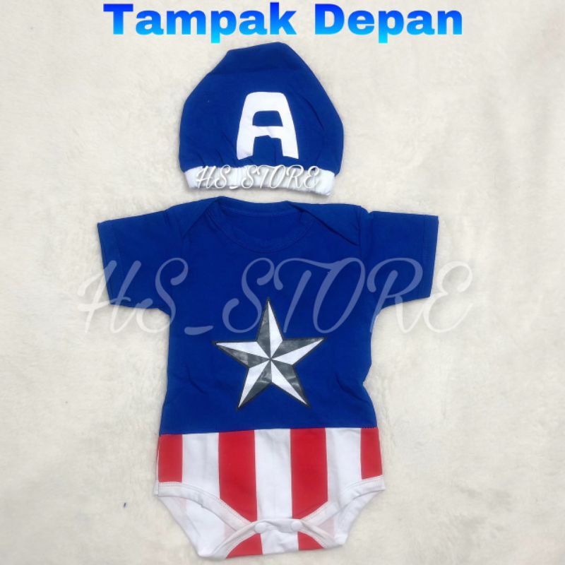 HARGA GROSIR ! JUMPER CAPTAIN AMERICA BABY / BAJU BAYI / BABY / JUMPER BAYI / KOSTUM BAYI TERMURAH !