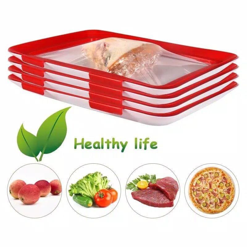 {HJ_888}Vacum tray Food Preservation tray/Nampan Pengawet Makanan Tmpt  penyimpanan makanan import