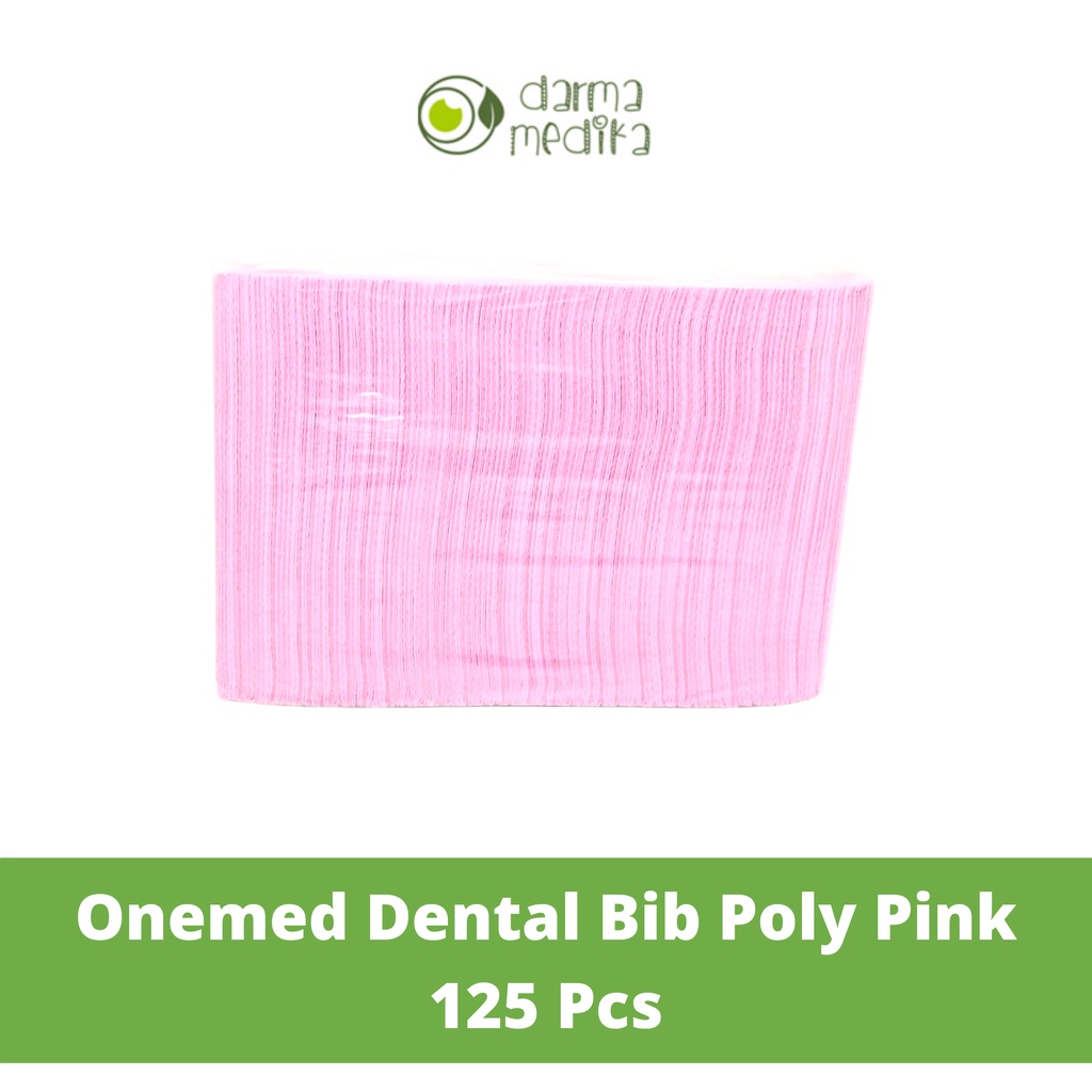 Dental Bib poly poli Bib Onemed 125pcs 125 pcs