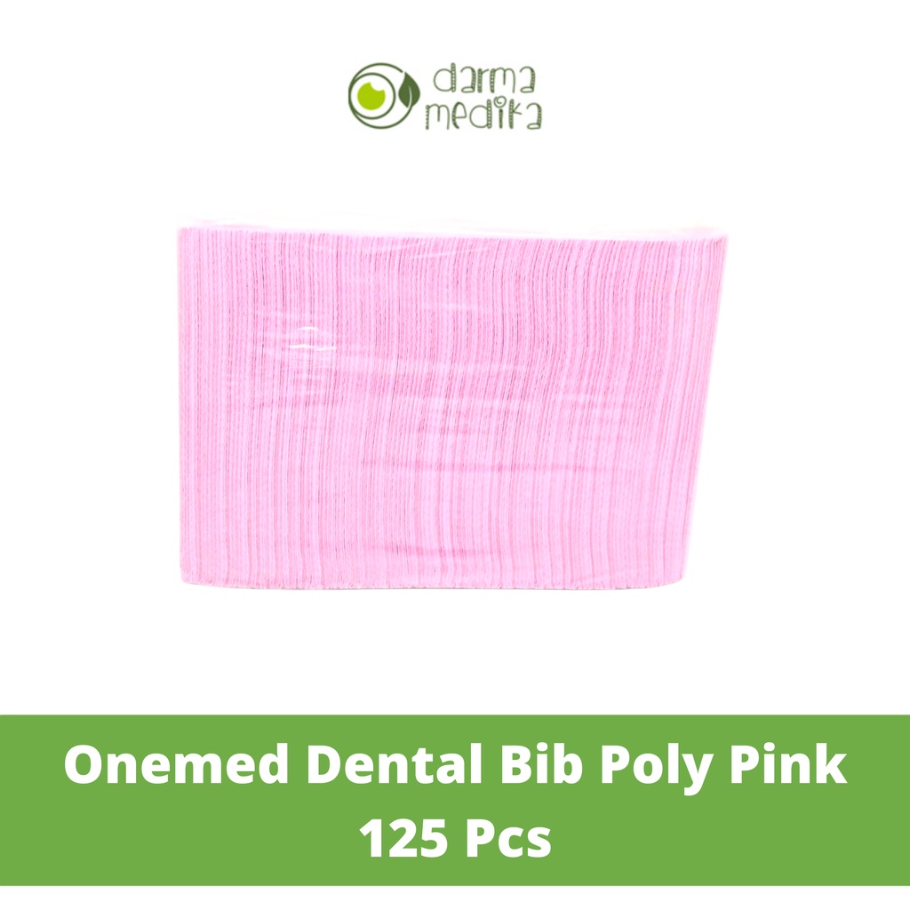 Dental Bib poly poli Bib Onemed 125pcs 125 pcs