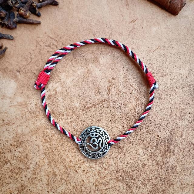 Gelang Tridatu Charm Omkara Metal x Cakra Sudarsana /  Gelang Bali / Craft Dewata /Gelang Pria / Gelang Pria Murah / Gelang Cowok / Gelang Tridatu Pasupati Bali / Gelang Omkara / Tridatu Omkara Bali / Omkara Pasupati