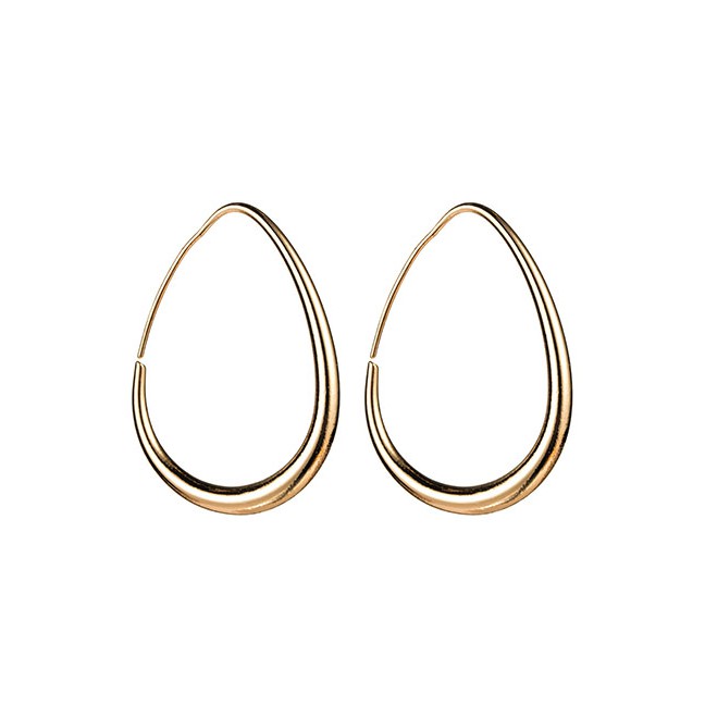 LRC Anting Tusuk Fashion Gold Alloy Drop Earrings D38990