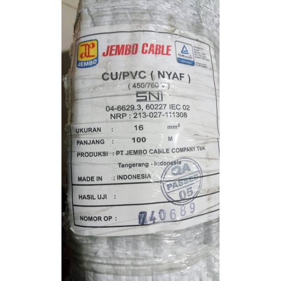 Kabel Cable Panel Surya 16Mm2, Serabut