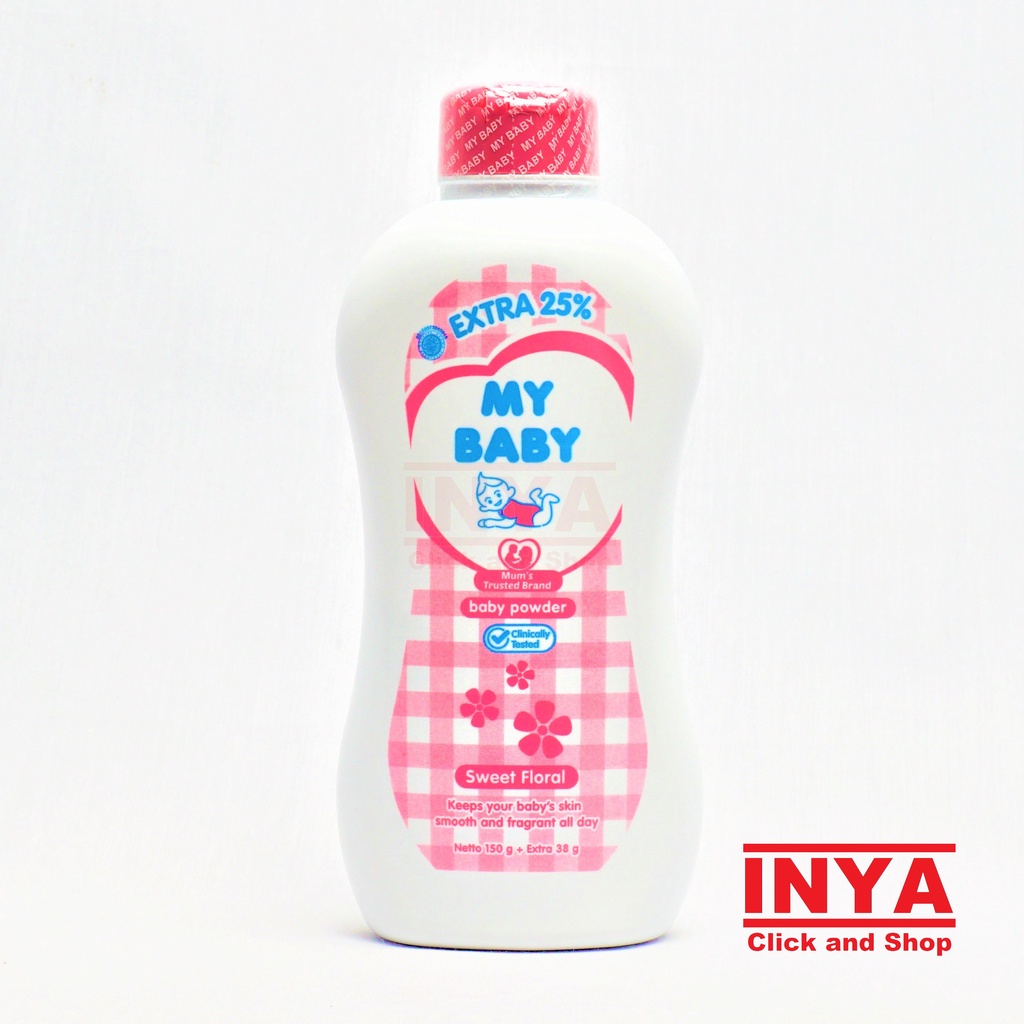 MY BABY SWEET FLORAL BABY POWDER 150gr - Bedak Bayi