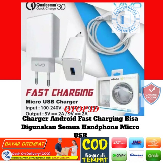 CHARGER ORIGINAL VIVO FAST CHARGING Qualcom 3.0Ampere [GARANSI]