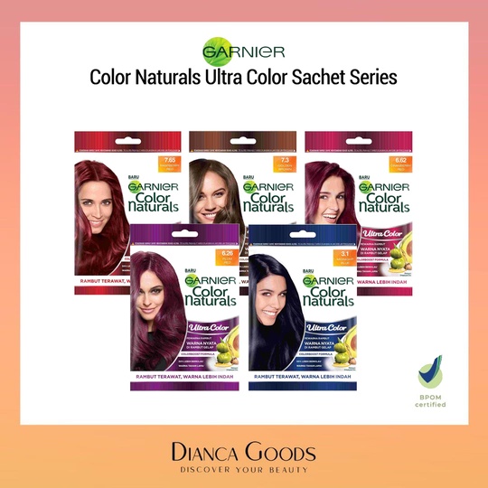 GARNIER Color Naturals Ultra Color SCHT Series | Raspberry Red / Golden Brown / Cranberry Red / Plum