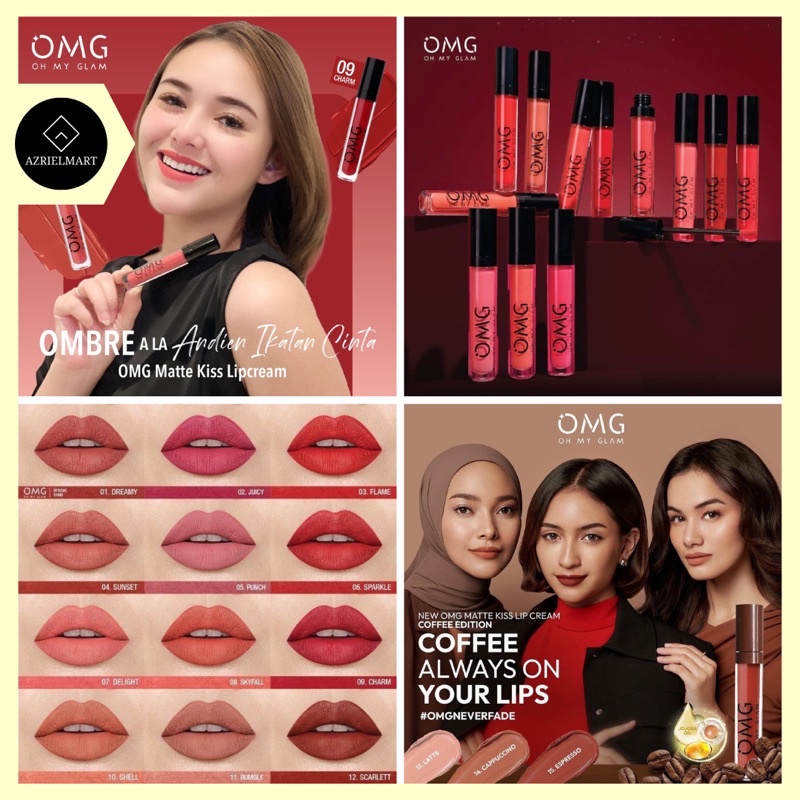 Lipcream Waterproof Lipstik Wanita Awet Anti Luntur Liftik Mate Tahan Lama Lip Crem OMG Kosmetik Bib