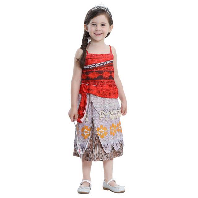 81003 DRESS MOANA /DRESS PRINCESS / KOSTUM MOANA / DRESS ANAK