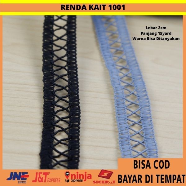 Renda Gyper Renda Kait 1001 Termurah Per roll Hiasan Variasi/Mukena/kerudung Gratis Ongkir