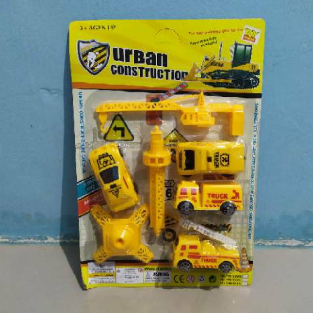  Mainan  Set Kontruksi Truck Crane  Anak Edukatif 