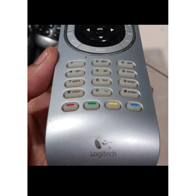 REMOTE REMOT LOGITECH SILVER ORIGINAL ASLI