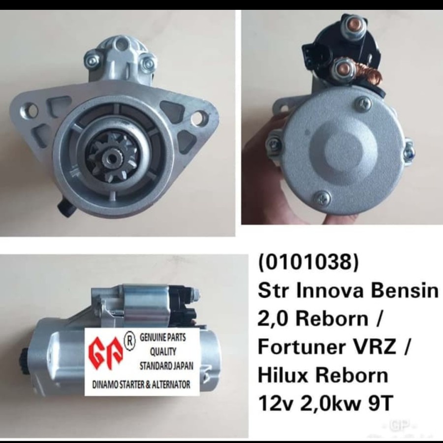 Dinamo Starter GP Innova Bensin 2.0 Reborn Hilux reborn VRZ 12V 9T