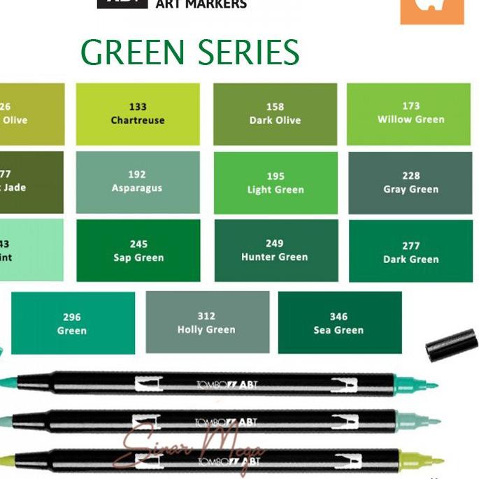 

PROMO 11.11 KODE-288 Tombow Dual Brush Pen ABT Green Series / Tombow Spidol Dengan Dua Mata Kuas