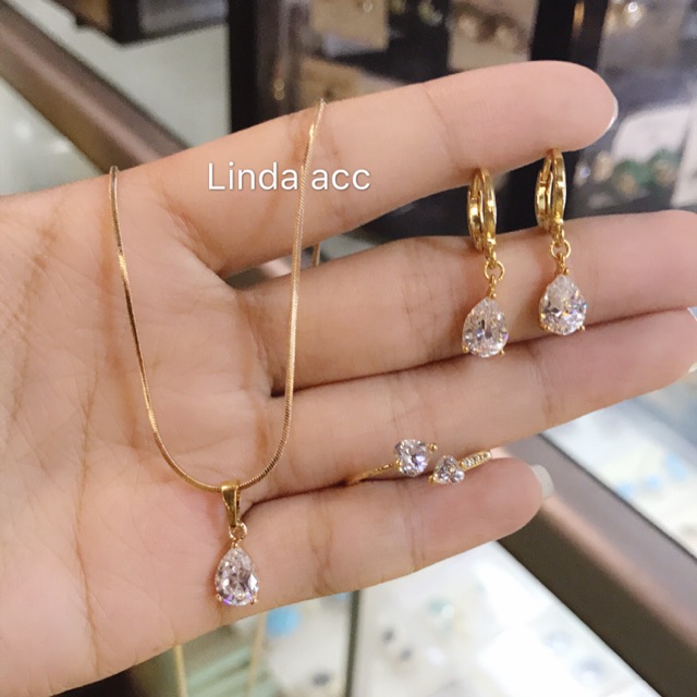 promo set xuping bisa ecer lapis emas 18 karat  8