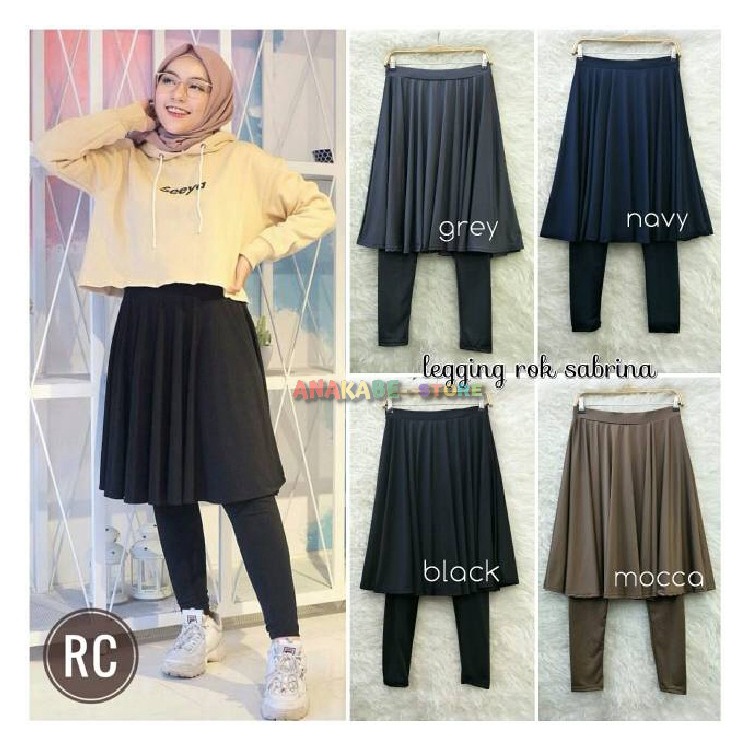 Celana Legging Rok Wanita Muslimah Legging Rok Olahraga Muslimah
