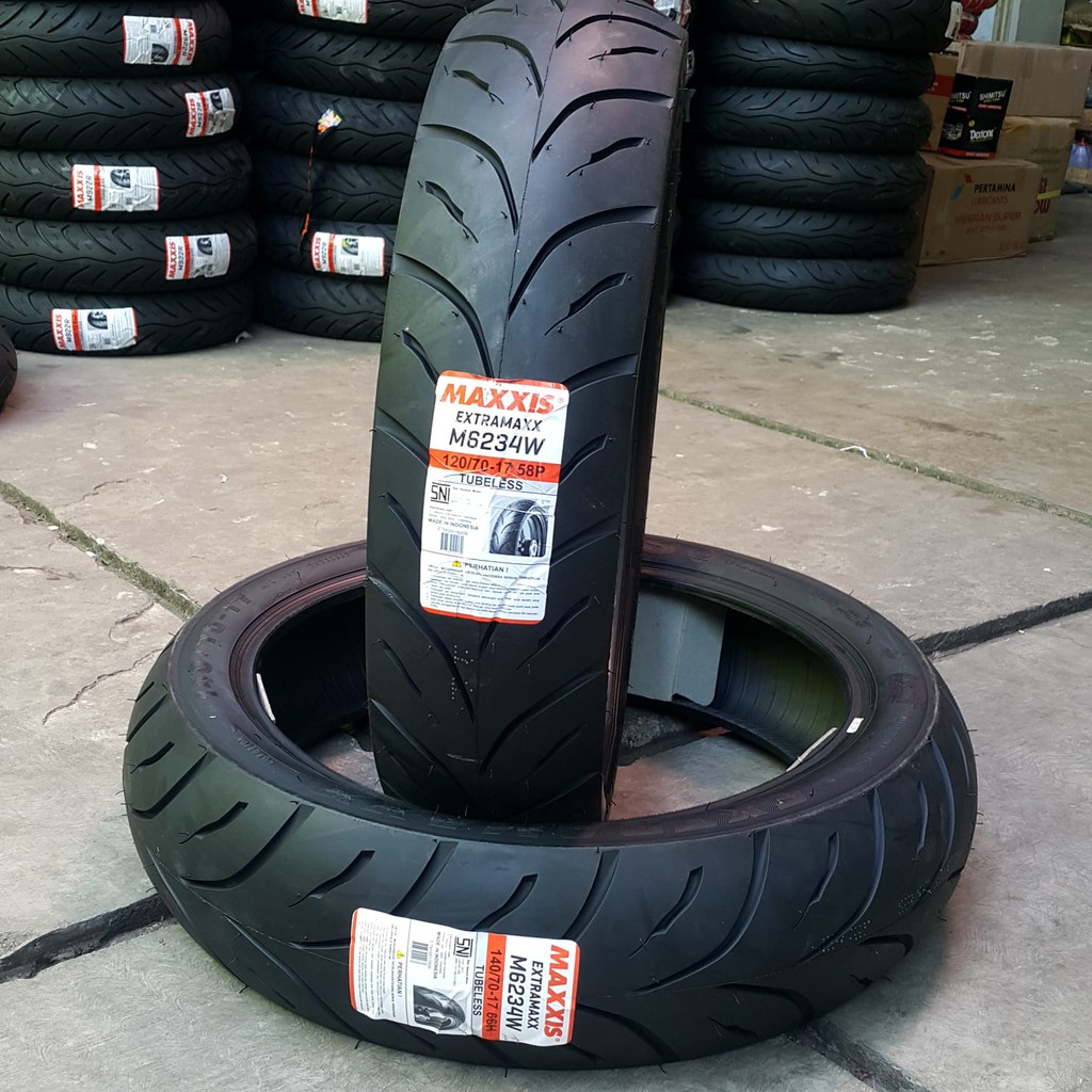 Paket Paketan Ban Maxxis Extramaxx M6234W Ukuran 140 70 & 120 70 ring 17