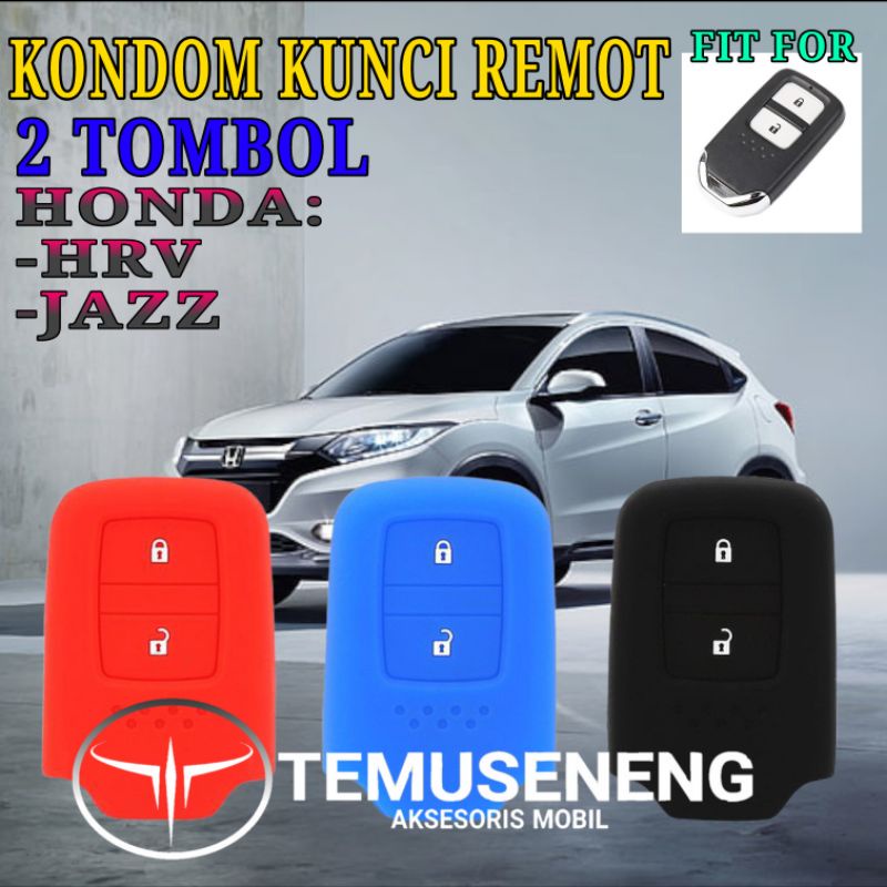 Kondom Kunci Mobil Cover Remot Sarung Kunci Silikon Honda Jazz Hrv Hr-V 2 Tombol