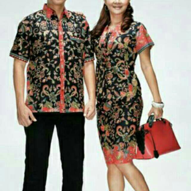 Sarimbit Couple Batik Rok And Blus Wanita Alena Gentong Hitam