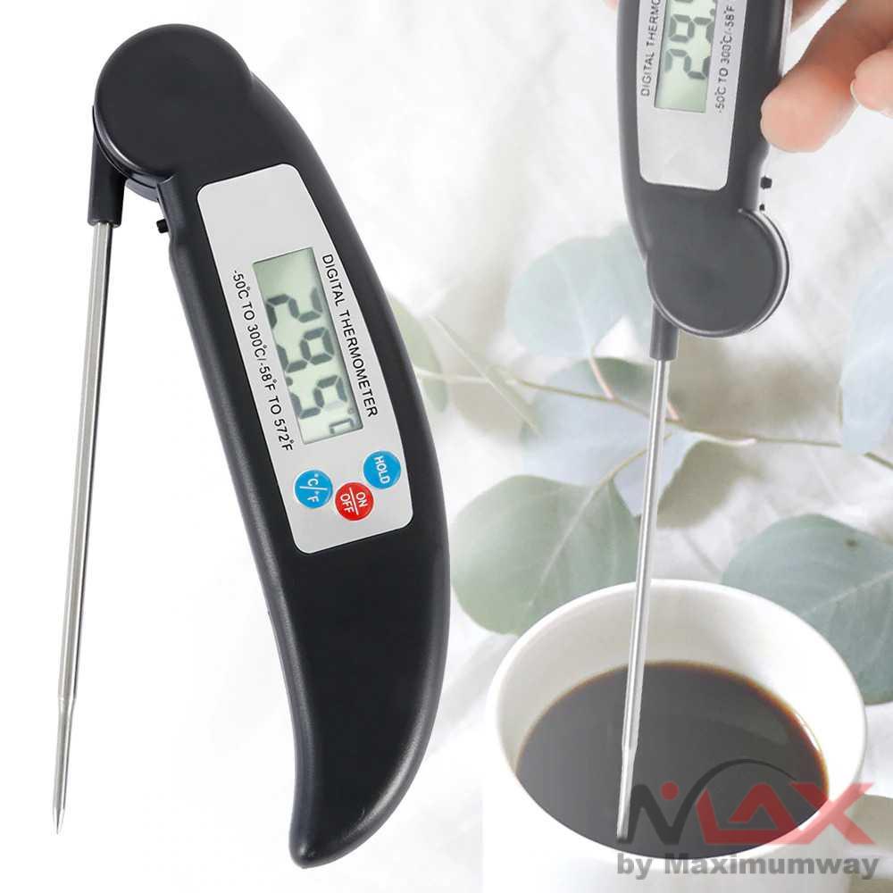 Anpro Digital Food Thermometer Meat BBQ Foldable Probe - HY-2701 Warna Hitam